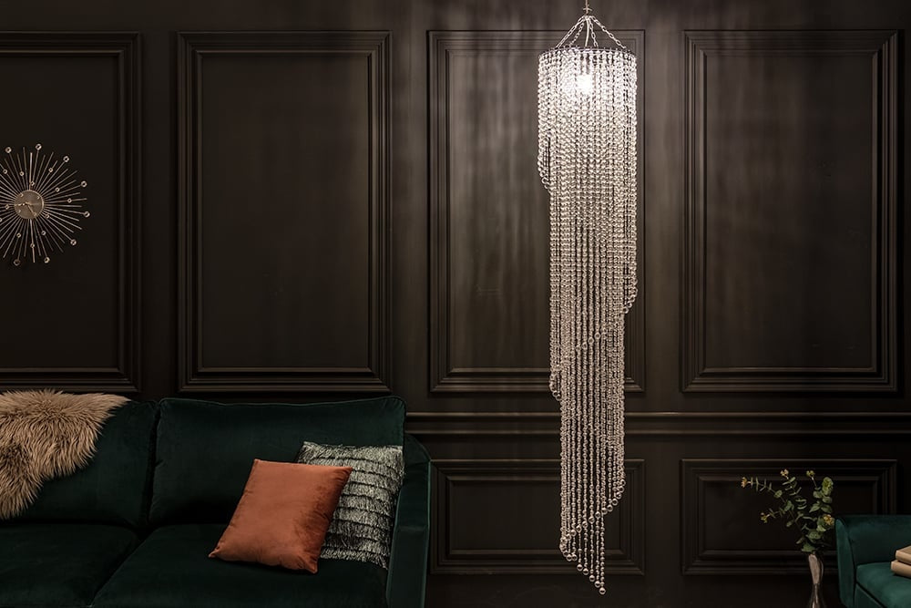 Lampe à suspension extravagante BIG STRASS L 160cm Lampe à suspension Pierres de Strass - 1541