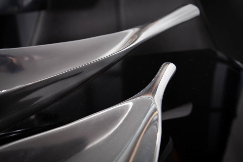Bol décoratif fait main SILVER LEAF 41cm aluminium argenté - 17371