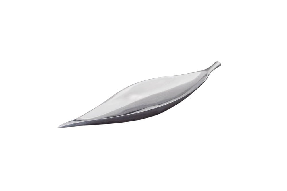 Bol décoratif fait main SILVER LEAF 41cm aluminium argenté - 17371