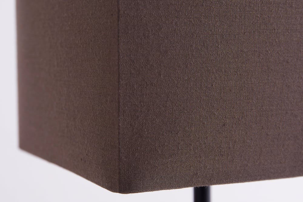 Lampe de table faite main en bois flotté HYPNOTIC 45cm marron avec abat-jour en lin - 19479