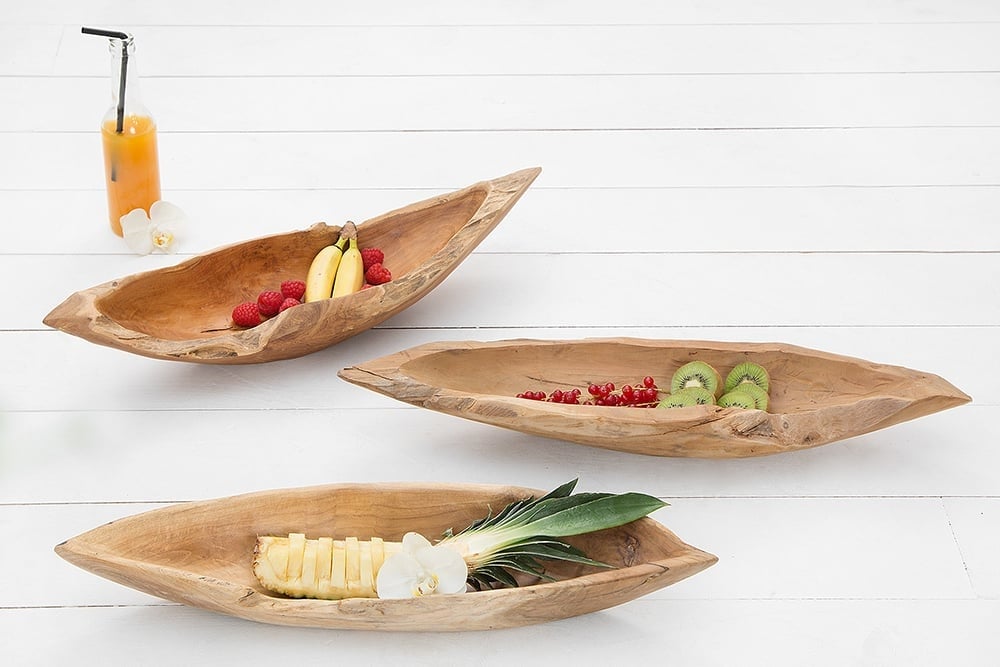 Bol massif NATURE BOAT 60cm bois de racine de teck naturel - 21053