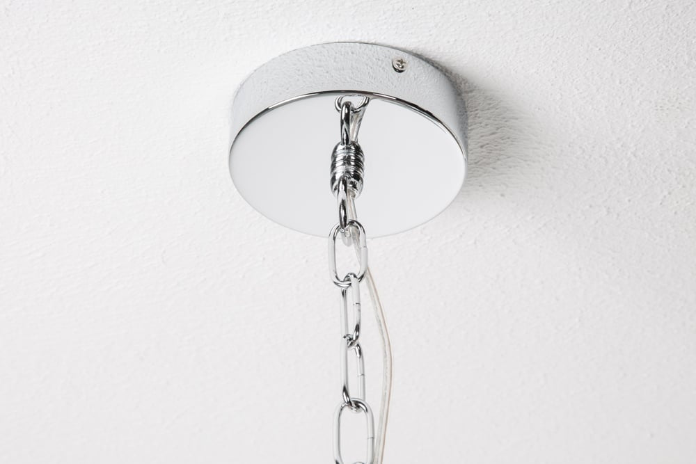 lampe à suspension industrielle INDUSTRIELLE 45cm argent chromé design classique - 22856
