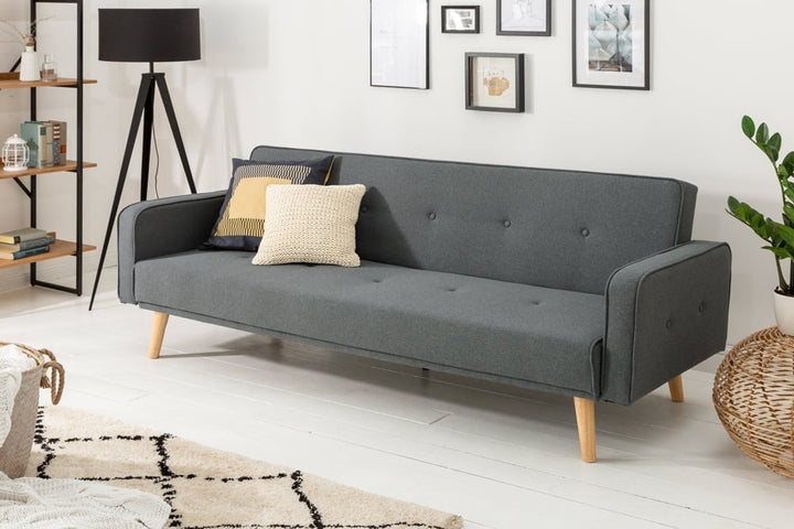 Canapé lit design SCANDINAVIA 210cm canapé 3 places anthracite avec structure de haute qualité - 39248