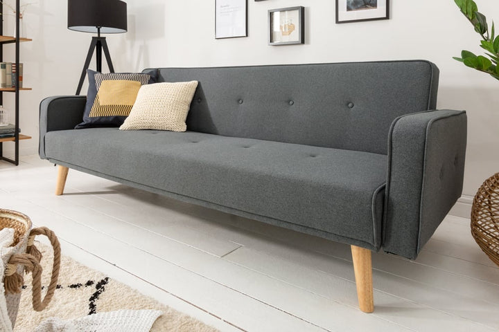 Canapé lit design SCANDINAVIA 210cm canapé 3 places anthracite avec structure de haute qualité - 39248