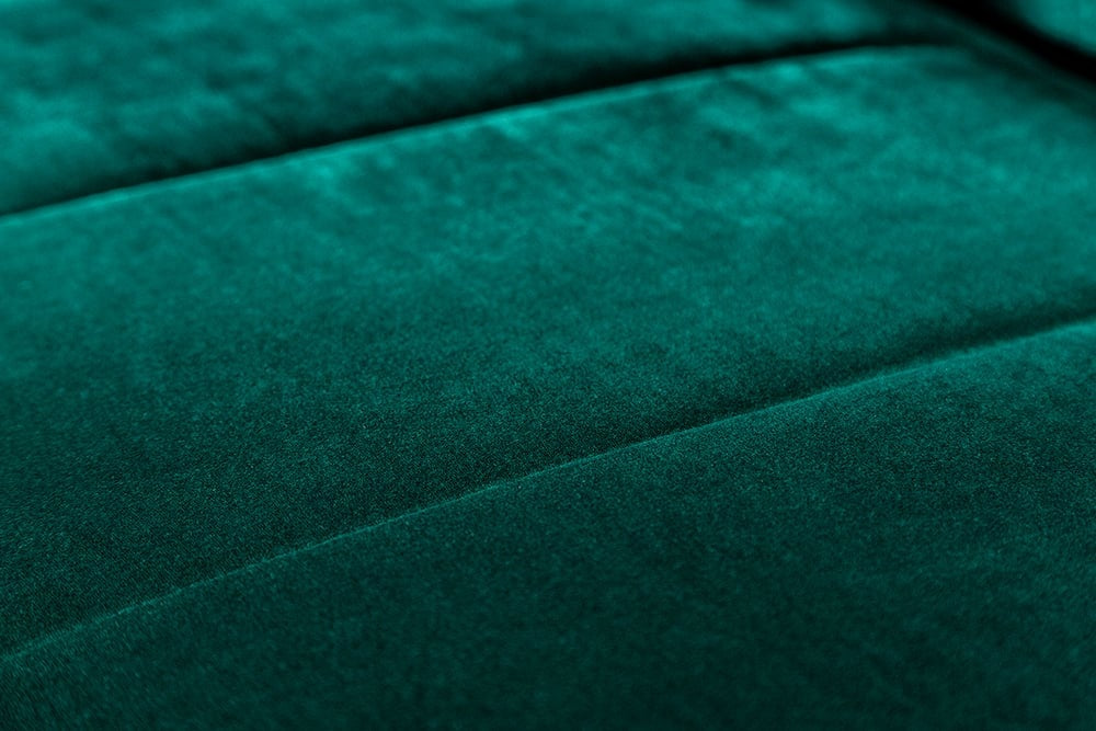 Canapé lit rétro DIVANI 220cm velours vert émeraude pieds dorés fonction clic-clac 3 places - 40090