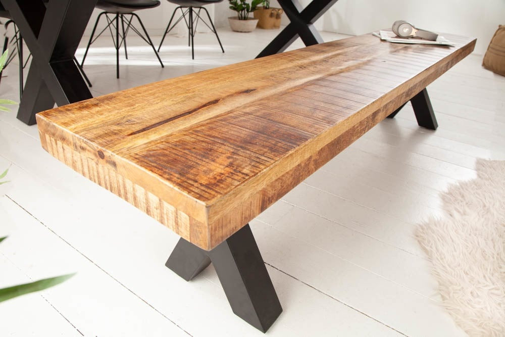 Banc Iron Craft X 200cm Mangue naturel 70mm/ 40159