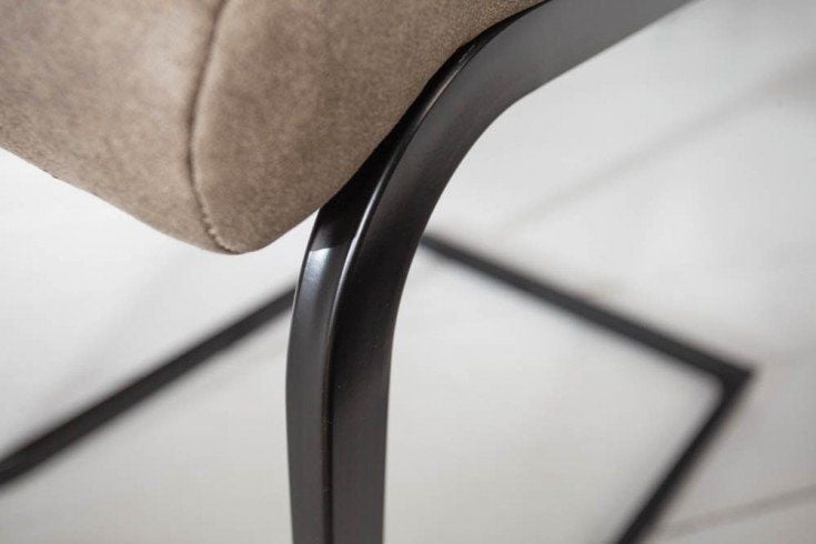 chaise cantilever industrielle APARTMENT taupe antique avec structure en métal - 40552