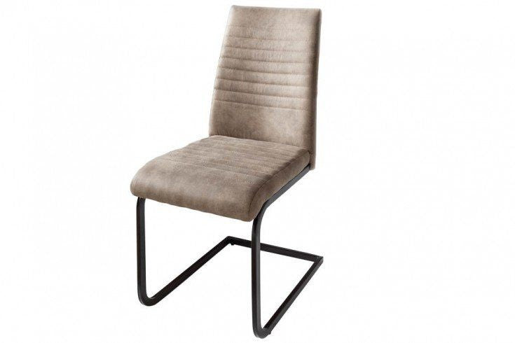 chaise cantilever industrielle APARTMENT taupe antique avec structure en métal - 40552
