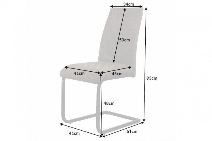 chaise cantilever industrielle APARTMENT taupe antique avec structure en métal - 40552