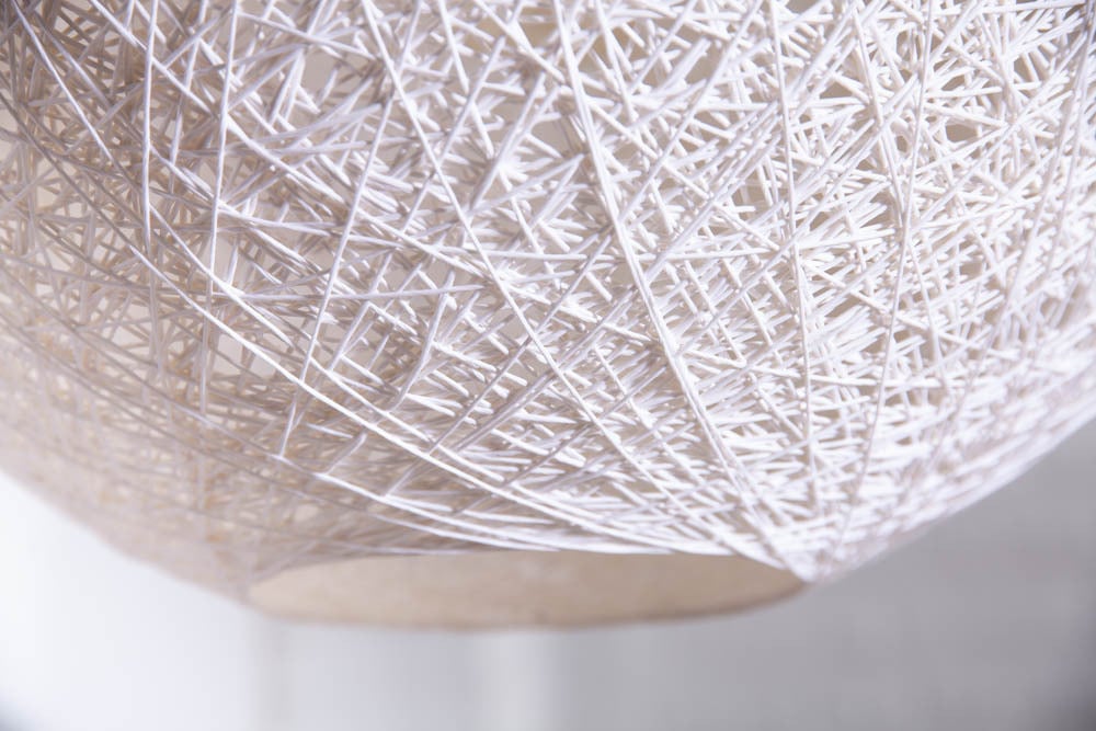 Lampadaire filigrane COCOONING 205cm lampe boule blanche - 40685
