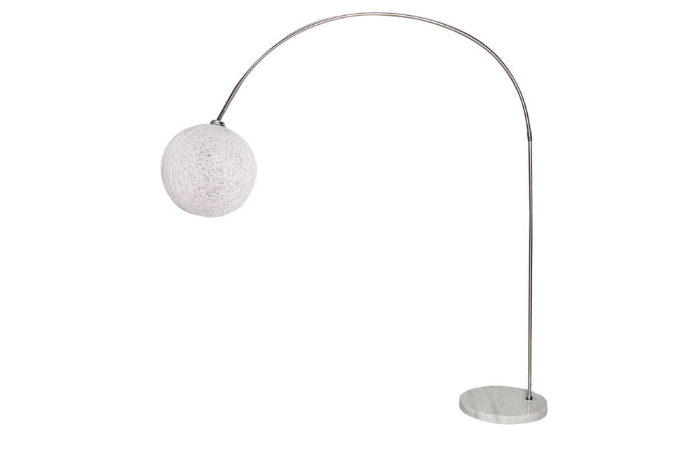 Lampadaire filigrane COCOONING 205cm lampe boule blanche - 40685