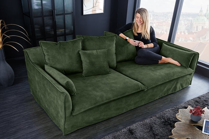 Canapé Heaven 3 places 210cm velours vert foncé / 40833