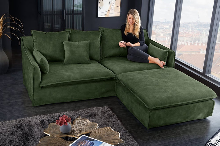 Canapé Heaven 3 places 210cm velours vert foncé / 40833