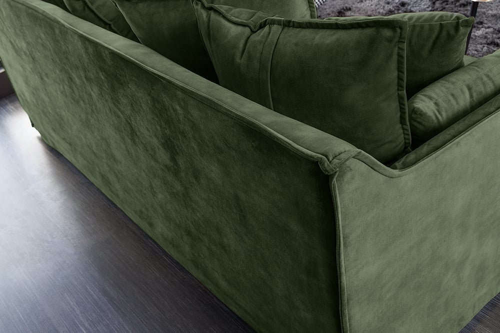 Canapé Heaven 3 places 210cm velours vert foncé / 40833