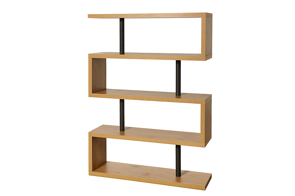 Etagère design SNAKE Bibliothèque 165cm aspect chêne avec cinq étagères - 41214
