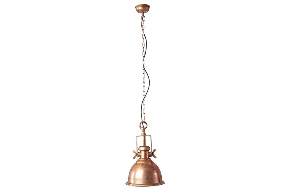 Lampe à suspension design INDUSTRIELLE 45cm cuivre flammé style industriel - 41271