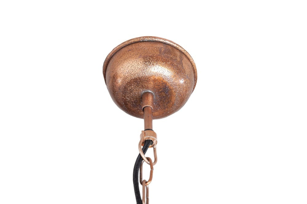 Lampe à suspension design INDUSTRIELLE 45cm cuivre flammé style industriel - 41271
