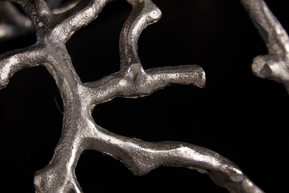 Bougeoir élégant ABSTRAIT 60cm argent pour 4 bougies - 41279
