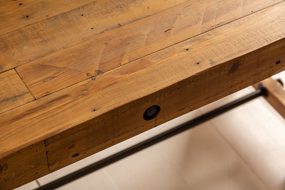 canapé industriel FINCA 165cm bois de pin recyclé marron vintage - 41288