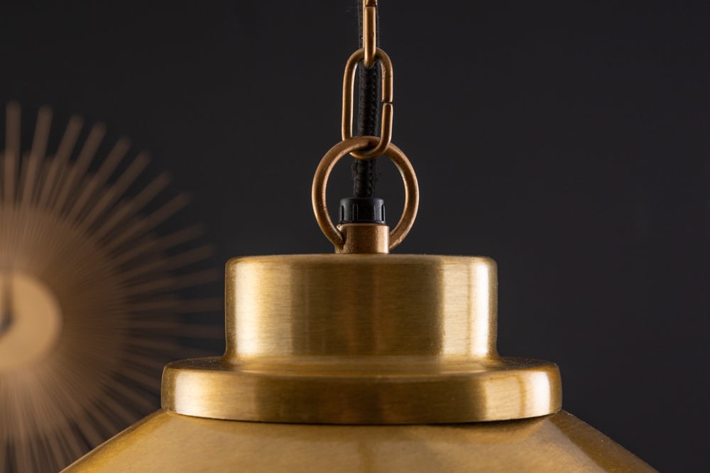Lampe à suspension design INDUSTRIELLE 45cm lampe à suspension ronde en métal doré réglable en hauteur - 41446