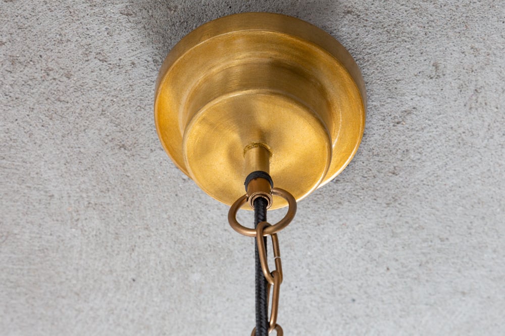 Lampe à suspension design INDUSTRIELLE 45cm lampe à suspension ronde en métal doré réglable en hauteur - 41446