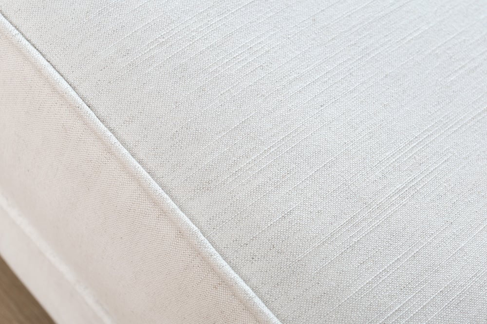Canapé Chesterfield 3 places MAISON BELLE AFFAIRE 220cm tissu structuré naturel avec fonction couchage - 41498