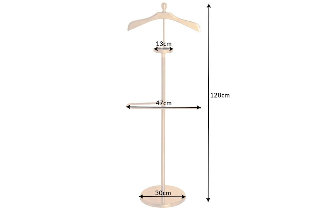 Valet de nuit élégant VALET 128 cm patère porte manteau en aluminium doré - 41689