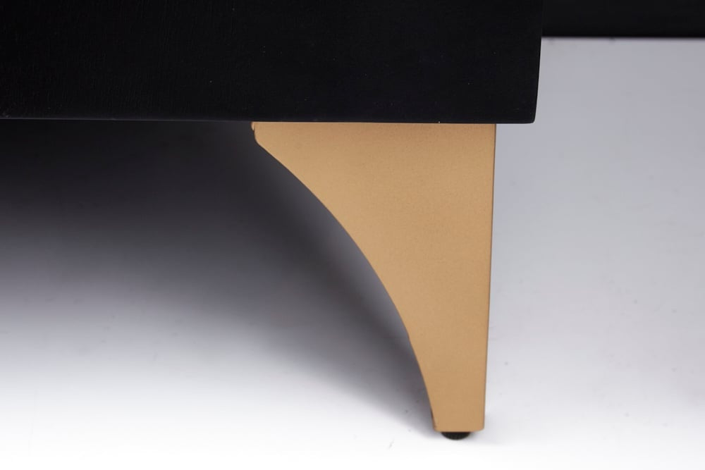 Buffet fait main GOLDEN SUNSET 180cm bois de manguier doré noir - 41742
