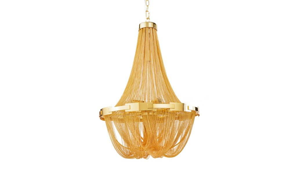 Lustre extravagant ROYAL XL 70cm lampe suspendue dorée - 42002