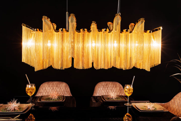 Lampe à suspension extravagante ROYAL Lampe à suspension dorée 120cm - 42003