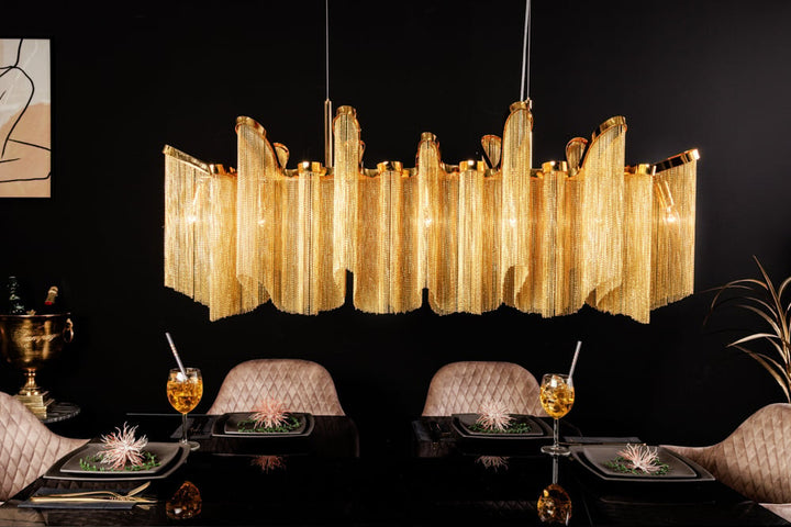 Lampe à suspension extravagante ROYAL Lampe à suspension dorée 120cm - 42003