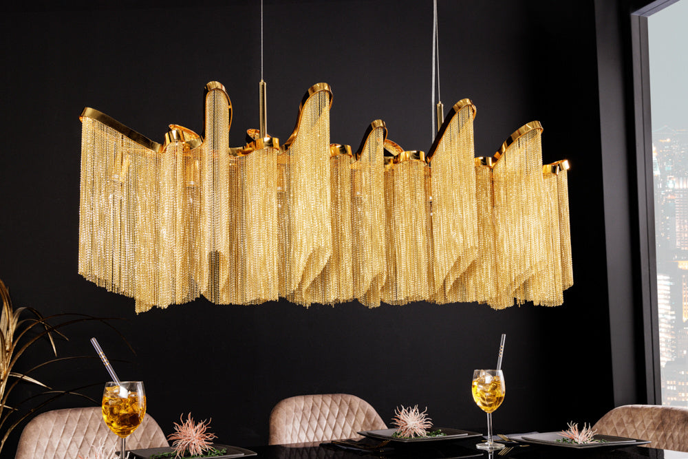 Lampe à suspension extravagante ROYAL Lampe à suspension dorée 120cm - 42003