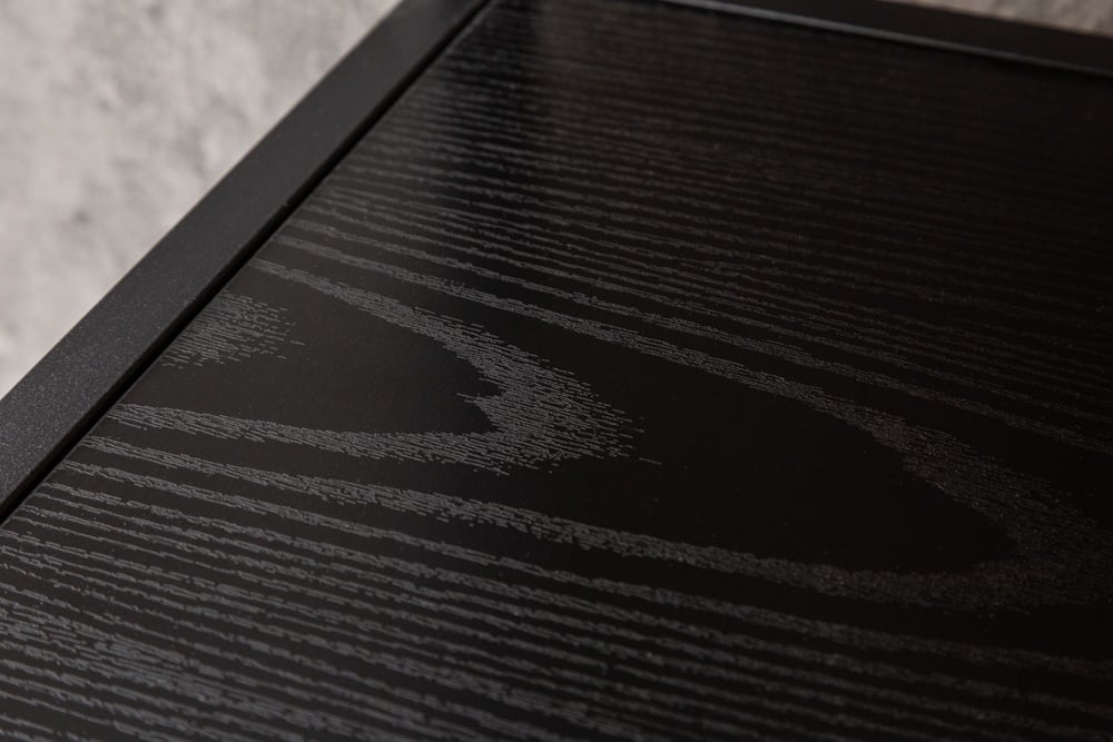 bibliothèque industrielle SLIM LINE 114cm frêne noir cinq étagères - 42019