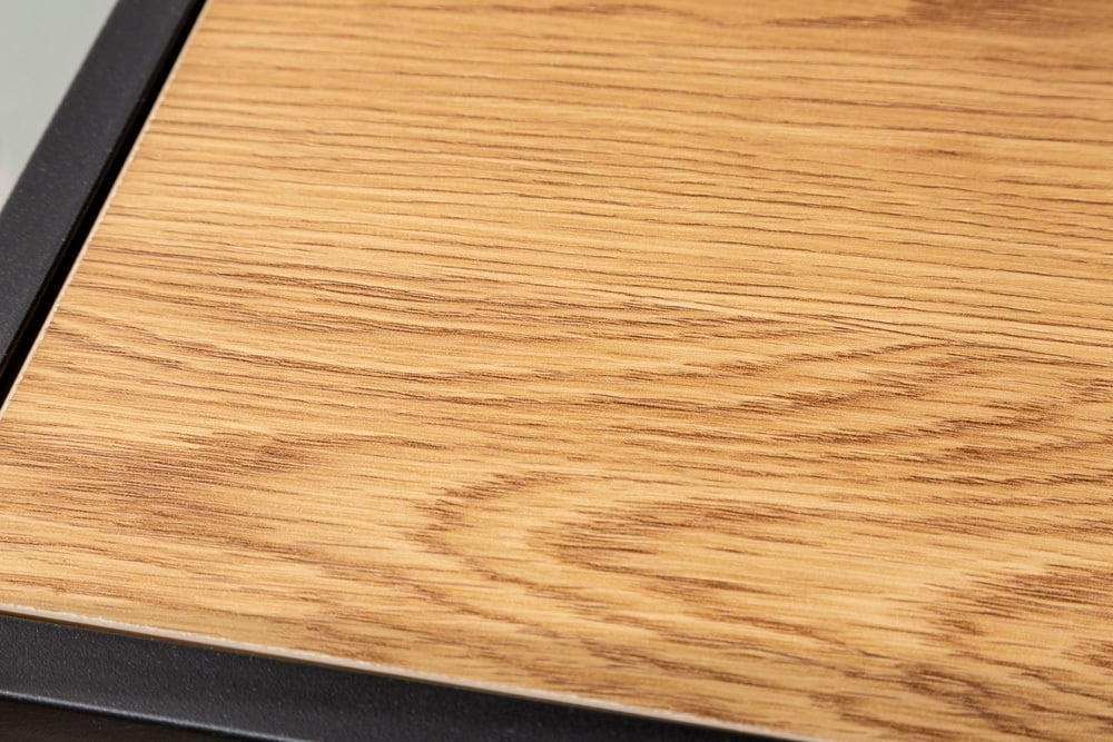 bibliothèque industrielle SLIM LINE 114cm chêne sauvage noir cinq étagères - 42020