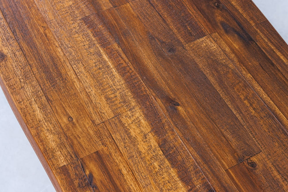 banc tronc d'arbre industriel GENESIS 180cm structure métal bois d'acacia massif live edge - 42056