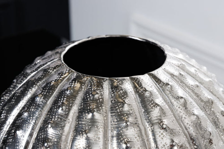 Vase décoratif design ABSTRAIT 30cm argent martelé fait main - 42248