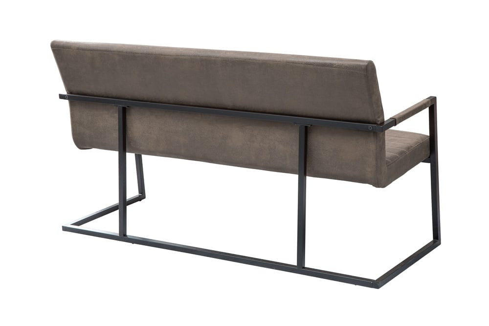 canapé luge industriel LOFT 160cm taupe avec accoudoir - 42275