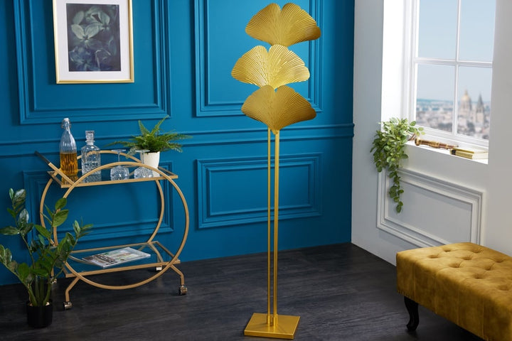 Lampadaire design GINKGO 160cm métal doré - 42690