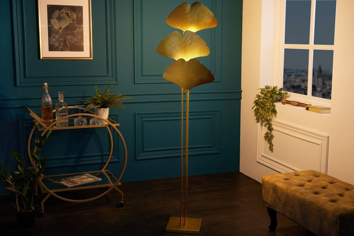 Lampadaire design GINKGO 160cm métal doré - 42690