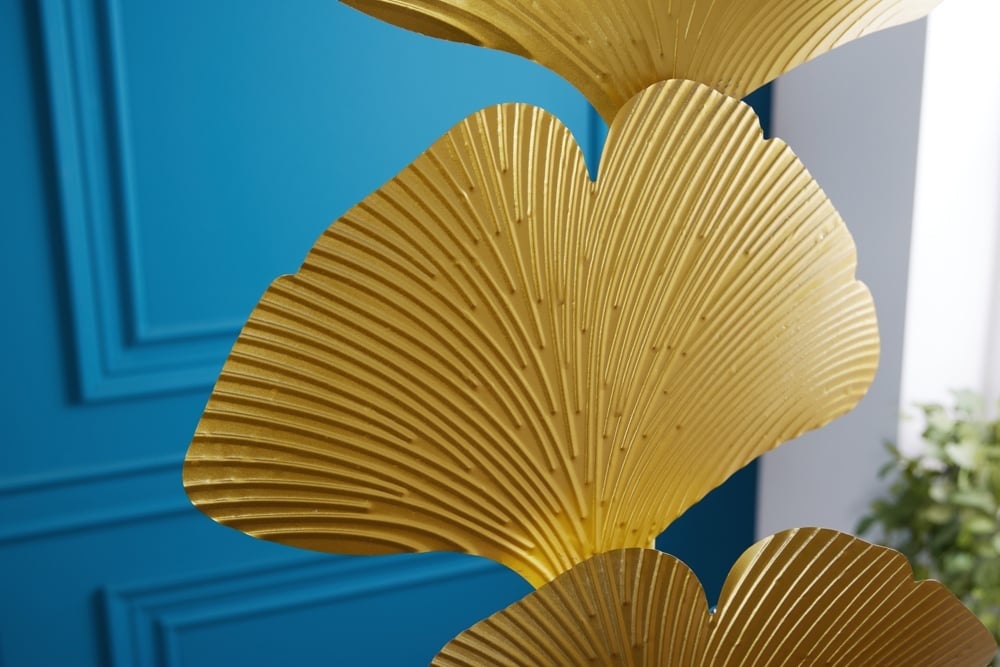 Lampadaire design GINKGO 160cm métal doré - 42690
