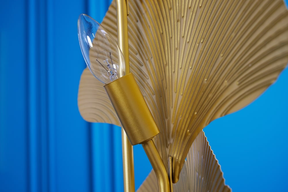 Lampadaire design GINKGO 160cm métal doré - 42690