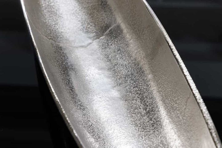 Bol décoratif fait main SILVER LEAF 80cm aluminium argenté - 42723