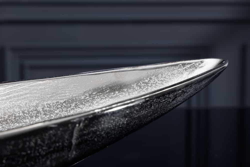 Bol décoratif fait main SILVER LEAF 80cm aluminium argenté - 42723