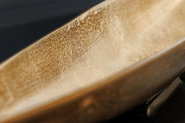 Bol décoratif fait main GOLD LEAF 80cm aluminium doré antique - 42724