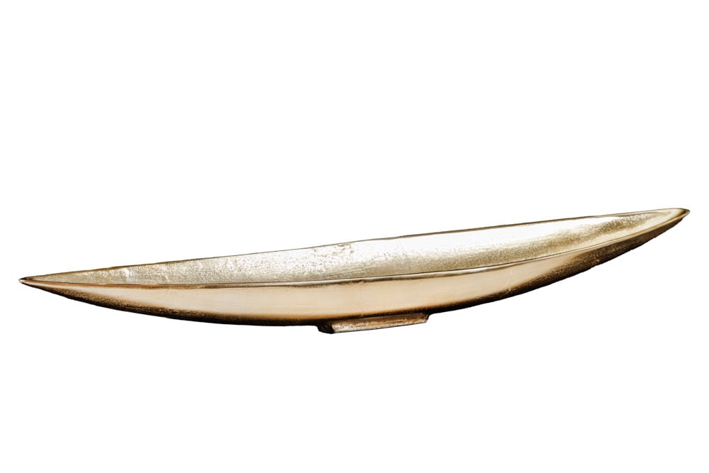 Bol décoratif fait main GOLD LEAF 80cm aluminium doré antique - 42724