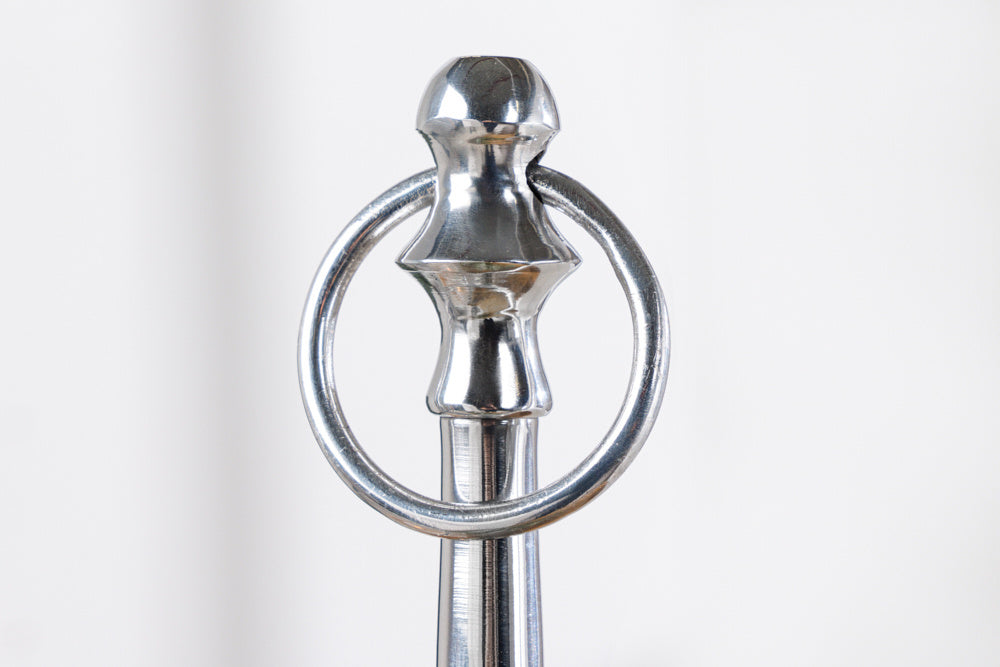 Assiette à gâteau décorative PURE NATURE 68cm argent bois de manguier fait main trois niveaux - 42734