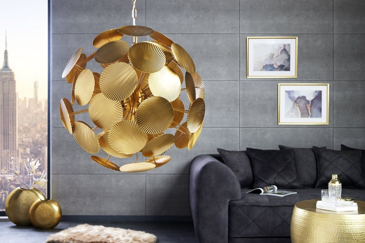 Lampe à suspension design moderne INFINITY HOME Lampe à suspension dorée 65 cm - 42809