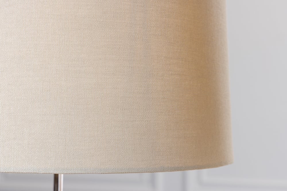 Lampe à suspension design VIGNE 160cm en bois massif recyclé naturel abat-jour en lin fait main - 42991