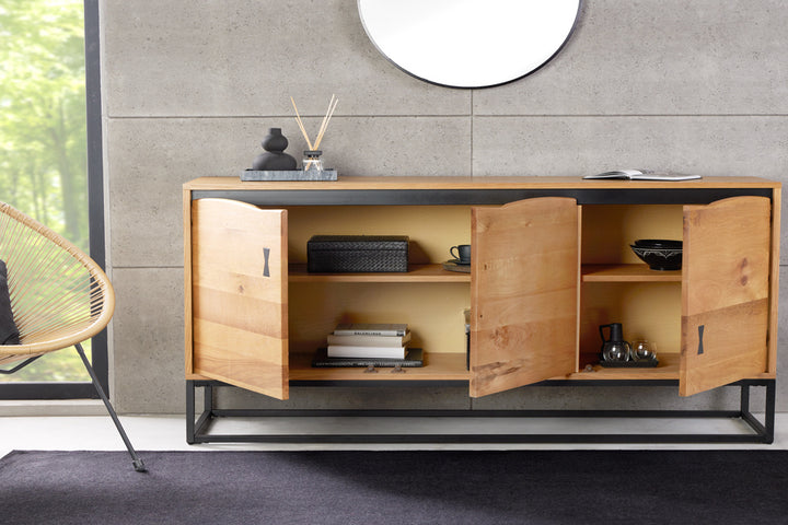 Buffet design MAMMUT ARTWORK 150cm aspect chêne naturel - 43123