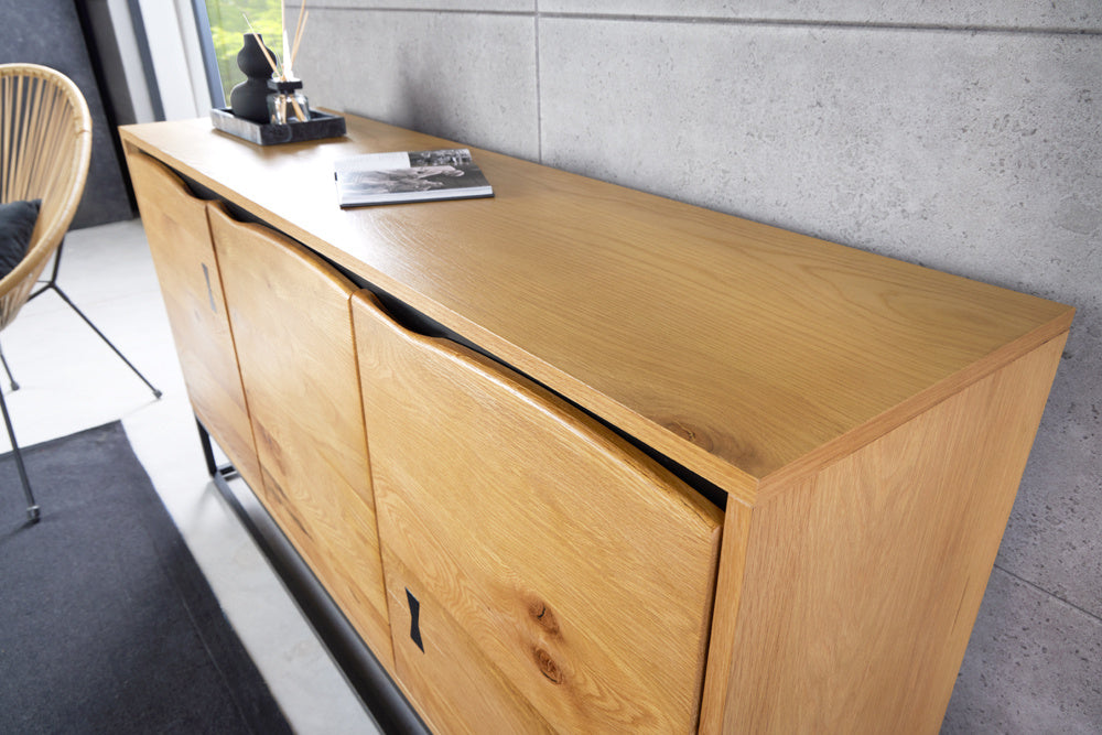 Buffet design MAMMUT ARTWORK 150cm aspect chêne naturel - 43123